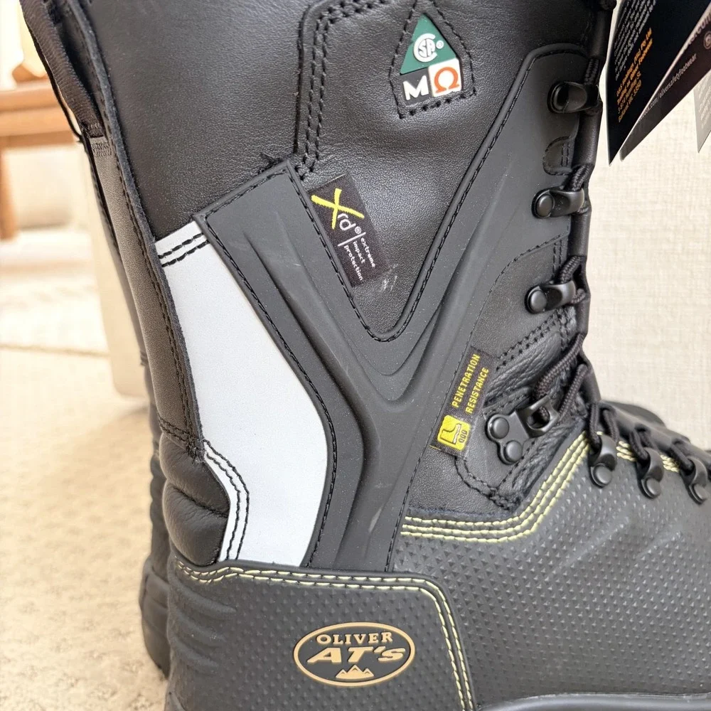 Oliver by Honeywell 65 Series 10 in Lace-Up Steel Toe Boots in Black Men US 11
